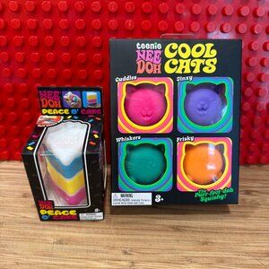 NEW! 🍰  🐈  NEEDOH DUO: PEACE O'CAKE AND TEENIE COOL CATS GREAT GIFT